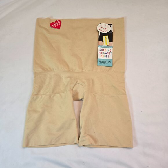ASSETS by SPANX High-Waist Mid-Thigh Short -Thigh & Tummy Control  Sz: 1X Nude - Picture 5 of 11